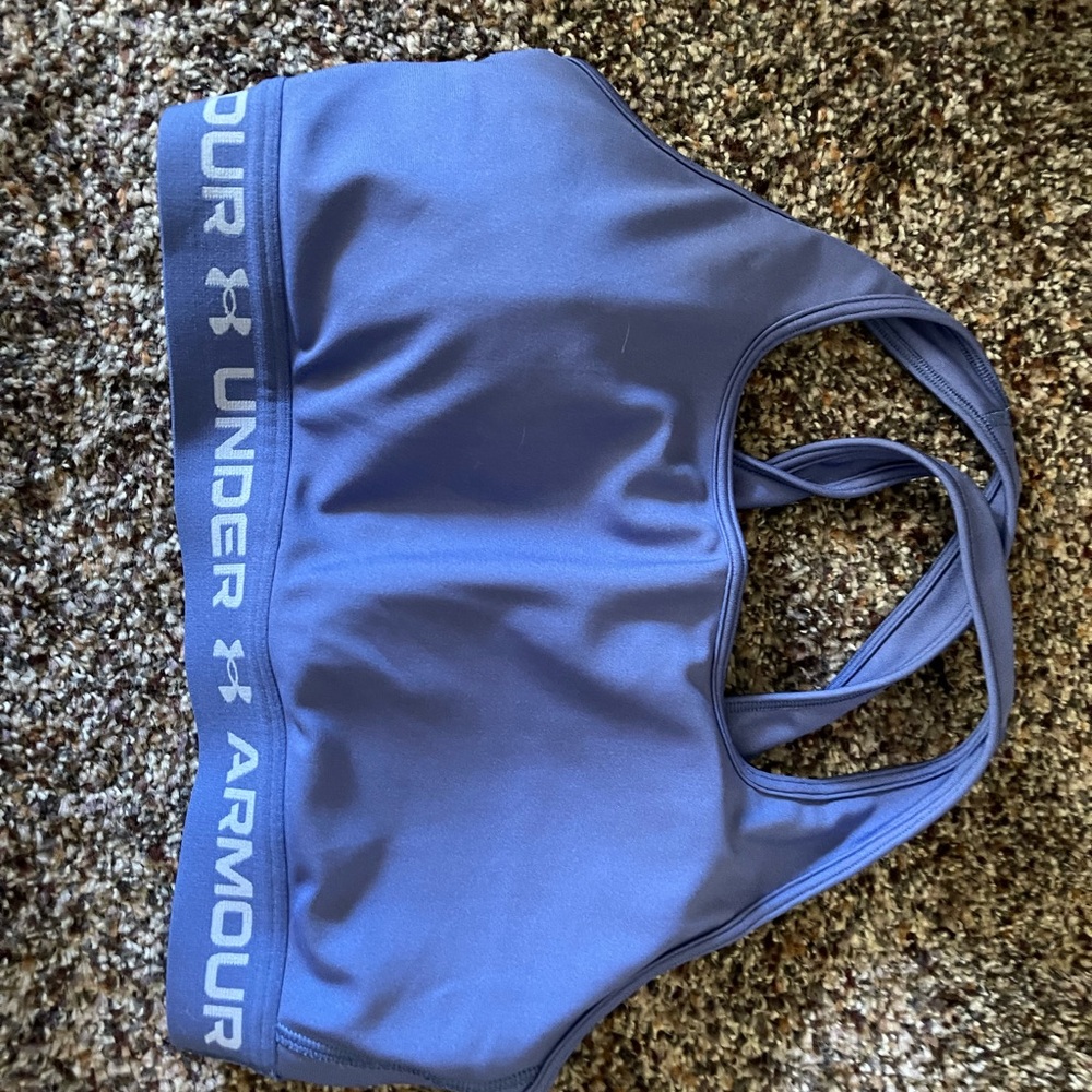 Under Armour Women's Racerback Sports Bra in Blue